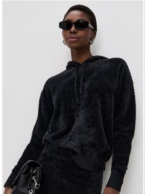 Le Bop Fuzzy Hoodie size Medium Black